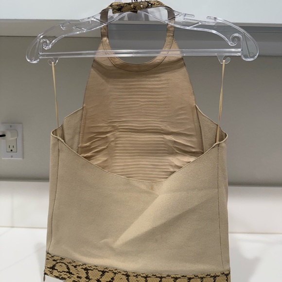 Salvatore Ferragamo Beige Snake Print Tank Top - Picture 7 of 7